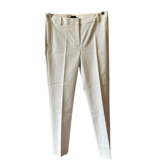 TALBOTS NEWPORT PANTS NWOT 6 WHITE CLASSIC MINIMALIST PREPPY OFFICE CHIC COASTAL - Picture 2 of 11